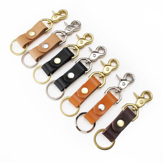 Leather Key Fob with Clip