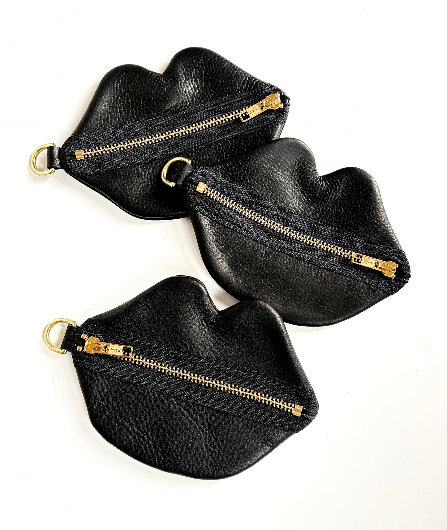 Lips Bag - Brass Zipper Small