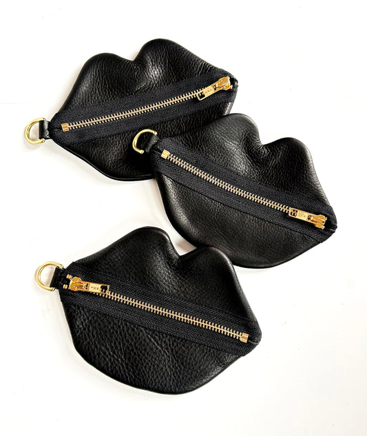 Lips Bag - Brass Zipper Small