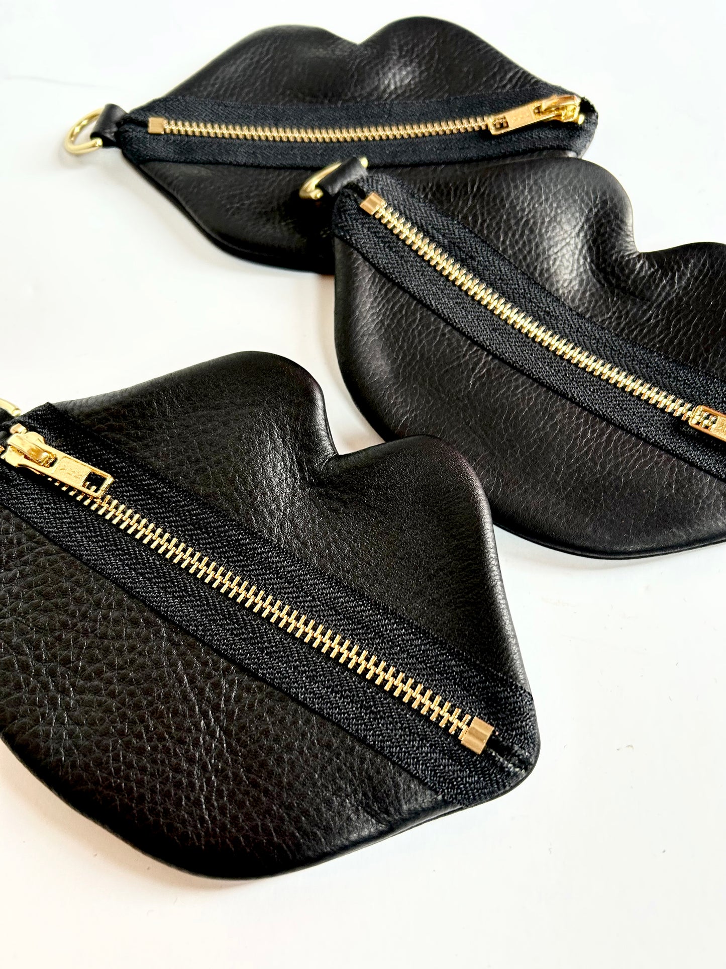 Lips Bag - Brass Zipper Small