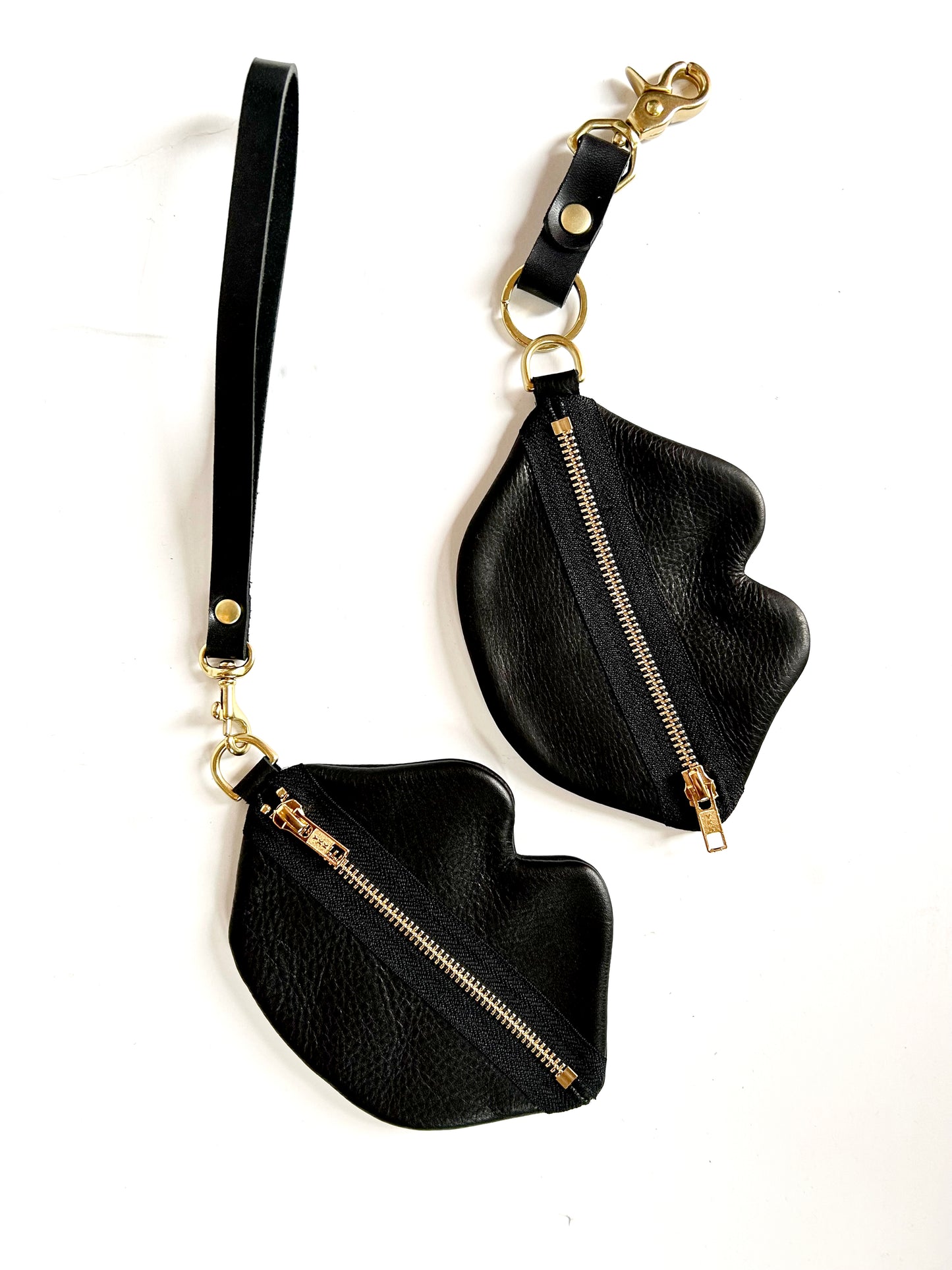 Lips Bag - Brass Zipper Small