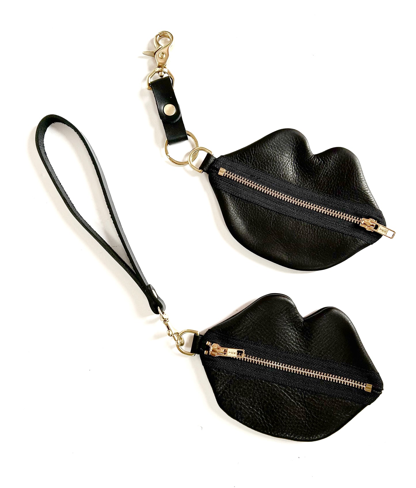 Lips Bag - Brass Zipper Small